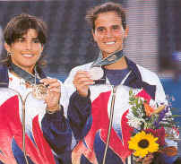 Mary Joe  et Gigi Fernandez, double championnes olympique en double (1992 et 1996) 