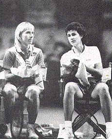 Pam Shriver ( droite) avec Martina Navratilova